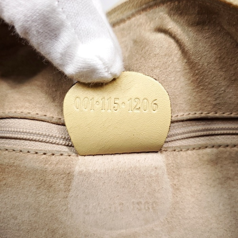 GUCCI Leather Hobo Bag Yellow Beige - Picture 8 of 10